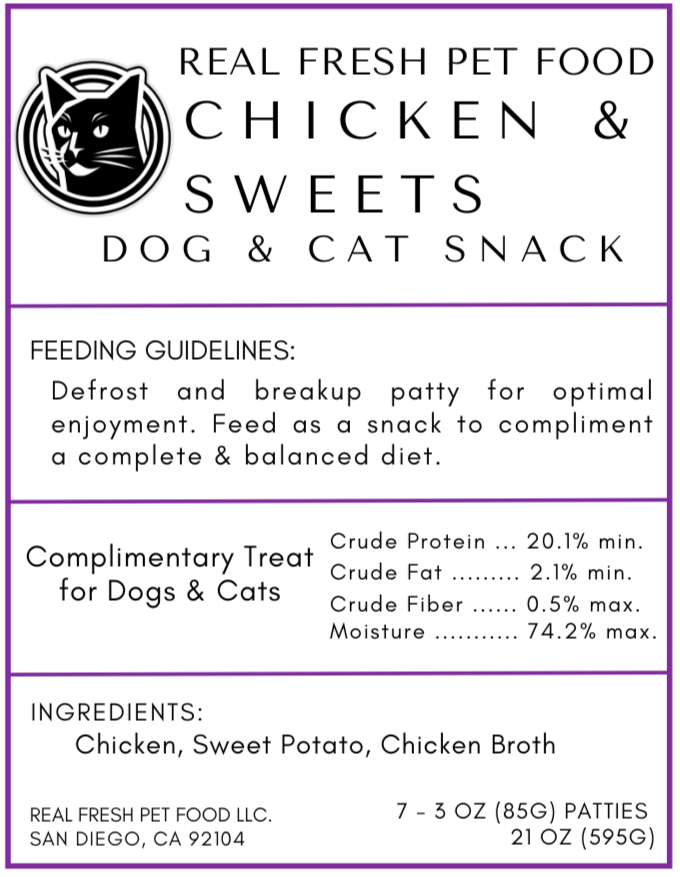 Cat & Dog Snack: Chicken & Sweet Potato