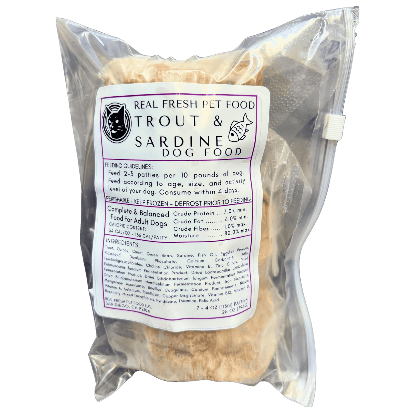 Dog Food: Trout & Sardine