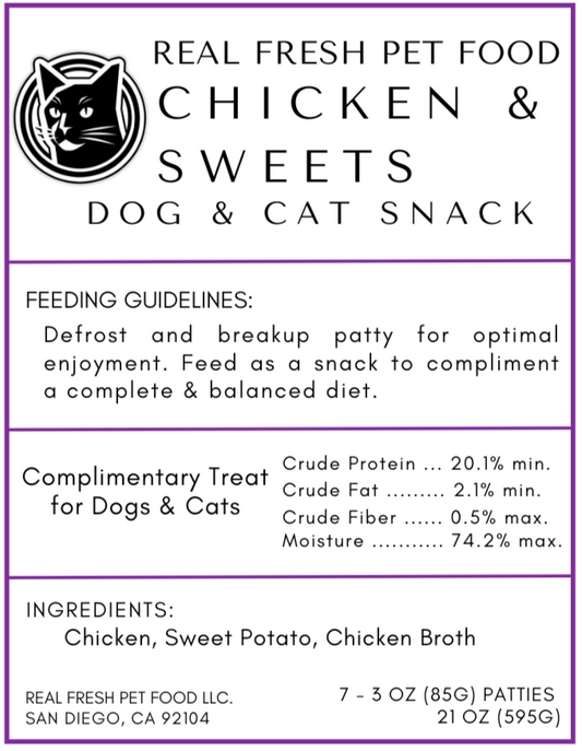 Cat & Dog Snack: Chicken & Sweet Potato